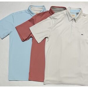 Lot Of 3 Quiksilver Waterman Collection Polo Shirt Mens Large Gray Short Sleeve